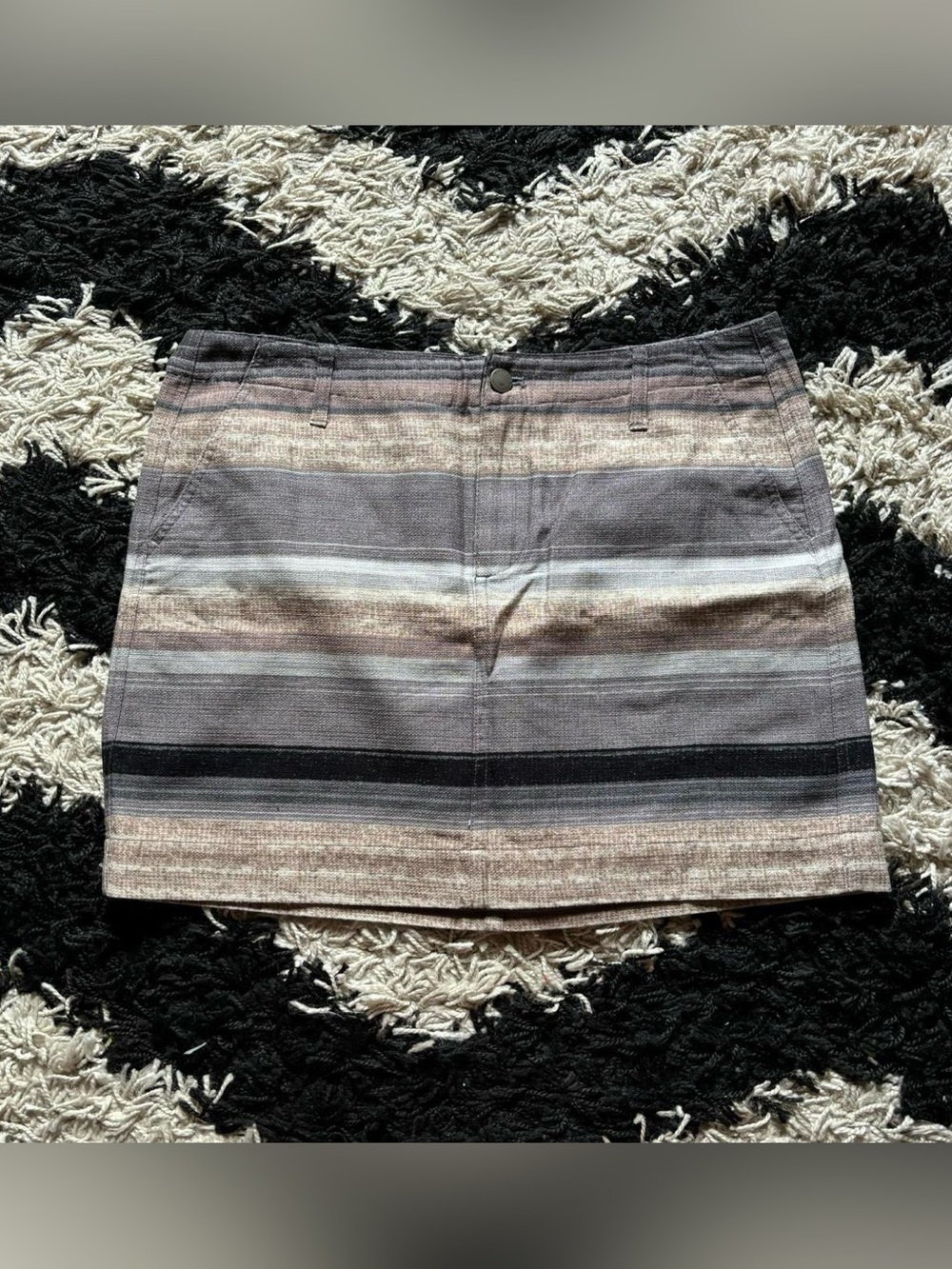 Old Navy Multicolor Neutrals Striped Mini Skirt Women’s 6
